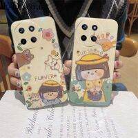 เคสโทรศัพท์ใหม่สำหรับ Realme 11 4G เคสมือถือสีฟ้าอ่อนประดับพลอยเทียมป้องกันการการป้องกันการกระแทกซิลิโคนนิ่มรูปดอกทานตะวันสำหรับ Realme 11 เคส