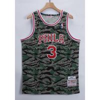 ยอดนิยม เสื้อกีฬาบาสเก็ตบอล ลายพราง NBA jersey Philadelphia 76ers No.3 IVERSON NLcjhd17MJanjc03 2021【10 แบบ】