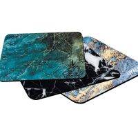 Green Marble Mouse Pad Rectangle Marble Design Anti-Slip Rubber Mousepad for Gaming Office Laptop Computer PC Men Women Kids mat