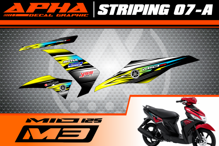 STIKER STICKER STRIPING MOTOR VIRAL YAMAHA MIO M3 125 MURAH KEREN BAGUS
