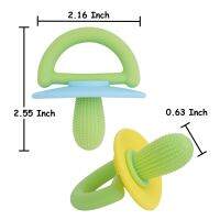 จุกนมหลอก,ซิลิโคนเด็ก P Acifier เคี้ยวของเล่น,แฮนด์ฟรีการงอกของฟันของเล่นสำหรับทารก0-6, 6-12เดือน,การงอกของฟันบรรเทา P Acifier,Freezable และเคี้ยวบรรเทาเหงือกเจ็บ