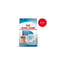 Royal Canin Medium Starter Mother &amp; Baby Dog 4kg อาหารเม็ดแม่สุนัข และ ลูกสุนัขหย่านม พันธุ์กลาง อายุ 1-2 เดือน (Dry Dog Food, โรยัล คานิน)(ส่งฟรี)(พร้อมส่ง!!!)