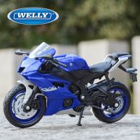 Welly 1:18 Yamaha 2020 YZF R6 Die Cast Vehicles Collectible Hobbies Motorcycle Model Toys Die-Cast Vehicles