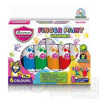 สี Master Art Finger Paint สีเพ้นท์ ทามือ ล้างออกได้ ปลอดสารพิษ บรรจุ 6สี/กล่อง จำนวน 1กล่อง พร้อมส่ง