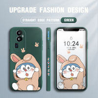 เคสป้องกันสำหรับ OPPO Reno10 Pro + 5G เซลล์เคสโทรศัพท์การ์ตูนการ์ตูนอะนิเมะใหม่การ์ตูนแมวน่ารักโดราเอมอนเคสโทรศัพท์ขอบสี่เหลี่ยมรูปแบบปลอกซิลิโคนเหลวคลุมทั้งหมด