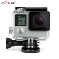 SOONSUN เคสกันน้ำสำหรับ GoPro Hero 4 3 3กล้องใต้น้ำป้องกัน Dive สำหรับ Go Pro 3 4อุปกรณ์เสริม