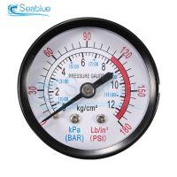 บาร์เครื่องวัดความดันลม13มม. 1/4 1/8เธรด Bsp 0-180 Psi 0-12 Manometer ขนาดคู่สำหรับเครื่องอัดอากาศเส้นผ่านศูนย์กลางประมาณ52มม.