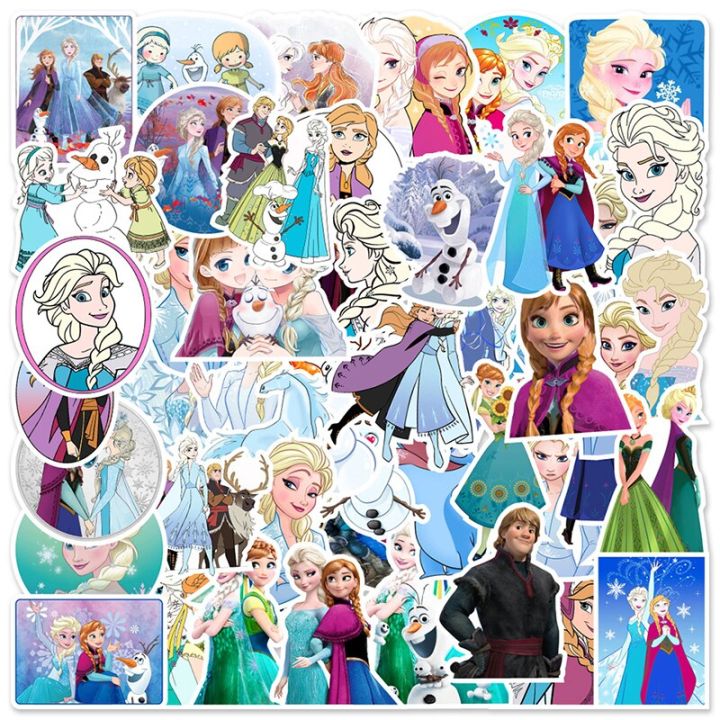50pcs-disney-stickers-mickey-mouse-princess-frozen-toy-story-turning-red-encanto-waterproof-guitar-motorcycle-luggage-sticker