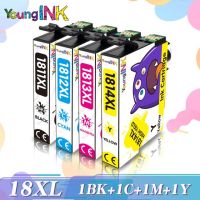 Youngink ชุดเปลี่ยนตลับหมึก18xl สำหรับ Epson 18 Xl รองรับสำหรับ Epson Xp-215บ้าน Xp-205 Xp-225 Xp-305 Xp-312