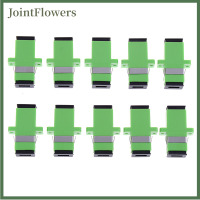 JointFlowers 10pcs SC APC Simplex MODE ไฟเบอร์ออปติกอะแดปเตอร์ SC APC Optical Fiber Coupler