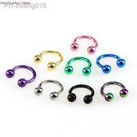 8 Pcs Colorful Steel Horseshoe Nose Septum Rings Ear Rings Body Piercing Nariz Jewelry Piercng 3 Sizes available 6mm/8mm/10 mm