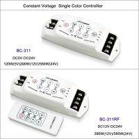 DC5V 12V 24V เดี่ยวสีแอลอีดีแถบที่ทำให้สว่างน้อยลง8A * 3CH RF รีโมทไร้สาย BC-311RF/BC-311โคมไฟเทปควบคุม