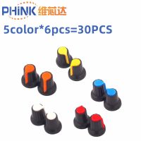 【CW】 30PCS/lot WH148 Potentiometer Knob Plastic Knobs Cap 6mm Shaft Hole AG2 5valuex6PCS 30PCS