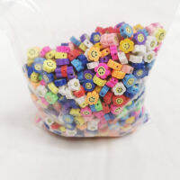 1000 pieces 10mm diy flower smile face polymer spacer