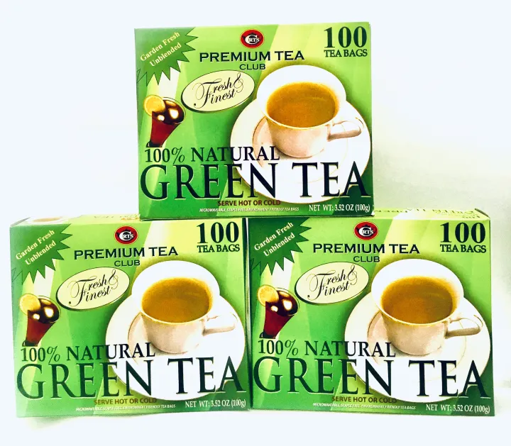 Premium Tea 100 Natural Green Tea 100 tea bags pack of 3 Expiry date 1