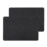 2 Pcs Heat Resistant Mat Felt Black for Airfryer Coffee Mat Heat Resistant Pad for Countertop Kitchen Heat Protector Felt Felt Pad