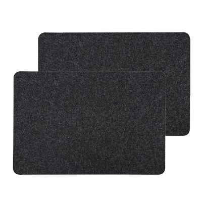 2 PC Heat Resistant Mat Black for Airfryer Coffee Mat Heat Resistant Pad for Countertop Kitchen Heat Protector Felt Felt Pad