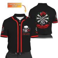 2023 new arrive- Darts player skull darts K.ILLer personalized 3D overprint polo shirt