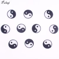 Pulaqi 10pcs/Lot Cartoon Taichi Tai Chi Iron on Sew on Embroidered Clothes Patch For Clothing Girls Boys Appliques Parches H