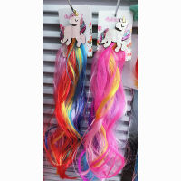 1PCS New Girls Cute Colorful Wig Ponytail Unicorn Hair Clips Sweet Princess Hair Ornament Hairpins Kids Hair Accessories