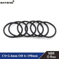 【DT】hot！ 10pcs NBR O Gasket Thickness 2.4mm 6 190mm Nitrile Butadiene Rubber Spacer Resistance Washer Round