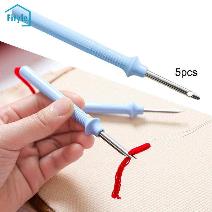 Fityle 5x Punch Needle Embroidery Pen Set Weaving Cross Stitch Sewing