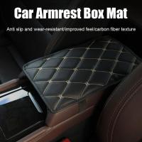 Car Armrest Box Mat Microfiber Leather Car Seat Armrest Universal Decoration Interior Cover Box Modified T8Y0