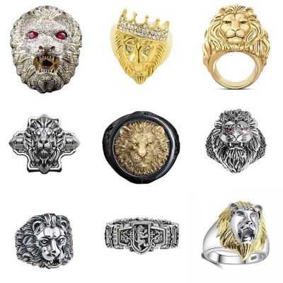 ปรารถนารูปสิงโตทองคำข้ามพรมแดน (Cross-Border Golden Lion) เป็นแหวนแหวนแฟชั่นโฉมใหม่สำหรับลมยุโรปและอเมริกา