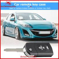 [Arrive 1-3 Days]Car Remote Key Shell 3 Button Flip Folding Key Case Blank for Mazda 2 3 5 6