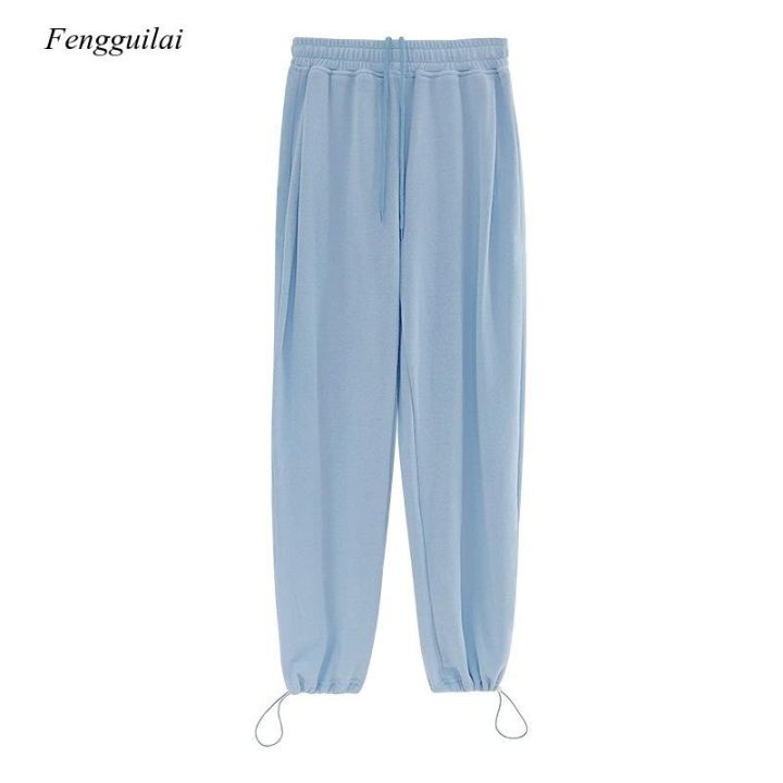 sky-blue-slacks-womens-2021-spring-and-autumn-high-waist-harlan-leggings-sports-pants