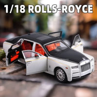 118 Rolls Royce Phantom Alloy Car Model Toy Metal Diecasts Vehicles Model Simulated Sound Light With Car Toy Gifts For Children