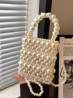 This years popular bag womens 2023 new unique mini shoulder bag design pearl chain Messenger handbag 【QYUE】