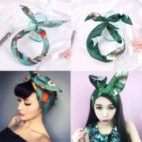 【YF】 Fashion Women Girls Summer Bohemian Hair Bands Print Headbands Vintage Cross Turban Bandage Bandanas HairBands Accessories