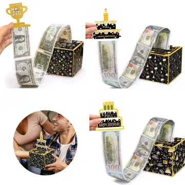 Happy Birthday Money Box Cash Gift Pull, Cash Gift Box, Cash Gift