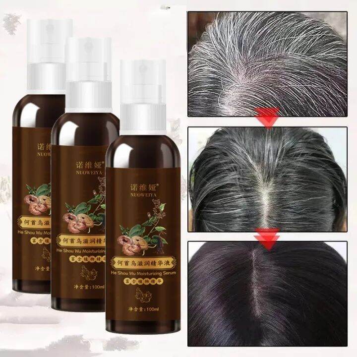 Natural Black Hair Gray hair blackening prevent hair loss spray 100ml