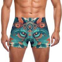 Dog Swimming Trunks Animal Floral Mandala Stay-in-Shape Custom Swim Boxers Large Size Beach Man Swimwear Swimwear