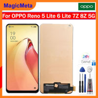 MagicMeta TFT หน้าจอ LCD สำหรับ OPPO Reno 5 Lite Reno 6 Lite Reno 7Z 8Z 5G จอแสดงผล LCD แบบสัมผัสหน้าจอดิจิตอลแทนการประกอบสำหรับ OPPO Reno 5 Lite CPH2205 Reno 6 Lite CPH2365 Reno 7Z CPH2343 8Z 5G หน้าจอ LCD จอแสดงผล TFT LCD หน้าจอ5G