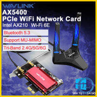 Wavlink AX5400 WiFi 6E PCIe การ์ดเน็ตเวิร์ก2.4G/5G/6GHZ802.11 AX อะแดปเตอร์ WiFi บลูทูธ5.3 5374Mbps WiFi 6การ์ดเน็ตเวิร์คสำหรับ Windows 10/11 PC