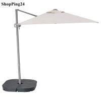 ร่มสนาม พร้อมฐาน ปรับองศาตามทิศทางแสงแดดได้ ขนาดร่ม 300x200 cm    Parasol hanging with base Can adjust the degree according to the sunlight direction  300x200 cm