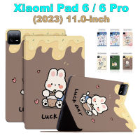 สำหรับแผ่น Xiaomi 6 (2023) 11.0 "ไมล์ Pad6โปรแฟชั่น Casing Tablet น่ารักการ์ตูนชุดรูปแบบอะนิเมะเคสพับฝาเป็นฐานฝาครอบหนังพียูป้องกัน