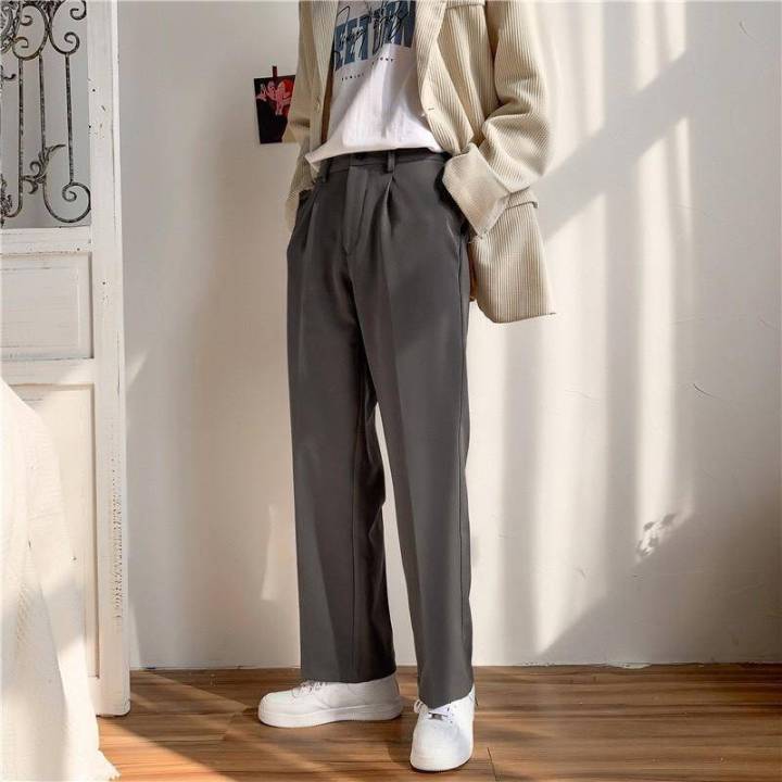 กางเกงขายาว-gmpm0020-กางเกงลำลองผู้ชาย-สไตล์เกาหลี-gray-black-cream-s-xxl-กางเกงใส่ทำงาน