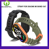 BassPal Soft TPU Silicone Sport Strap สำหรับวง Xiaomi Mi 7 6 5สายเคสป้องกันหน้าจอสำหรับวง Xiaomi Mi 7 NFC Smartwatch ทั่วโลกสองสีซิลิโคน Miband 56 Mi สายรัดข้อมืออัจฉริยะ6 7