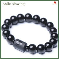 Aolie ของขวัญกำไลข้อมือมังกรออบซิเดียนสีดำสำหรับคู่รัก