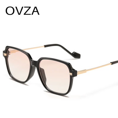 OVZA แว่นกันแดดทรงสี่เหลี่ยมผืนผ้าสำหรับผู้หญิง,แว่นตาไล่ระดับสีคุณภาพสูงสไตล์คลาสสิก2022ดีไซน์แบรนด์ใหม่ปี S0089