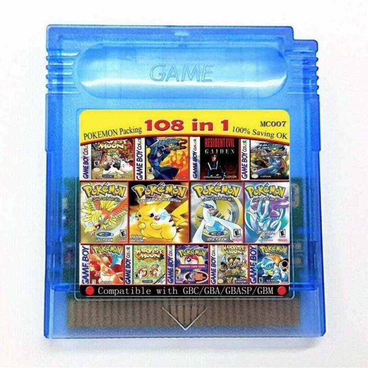 game-boy-ตลับสี-61-in-1-หลายรถเข็นสำหรับ-gameboy-gbc-หรือ-108-เกมใน-1823