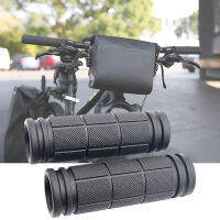 1 Pair Bike Handlebar Sleeves Shock Absorption Anti-slip One-sided Locking Rubber Dustproof Bicycle Cycling Handle Bar Grips Replacement Parts 1 Pair Durable