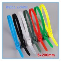 【CW】 100pcs/lot 5x200mm Red Color Nylon Cable Ties Cable TiesCable Ties Reusable.