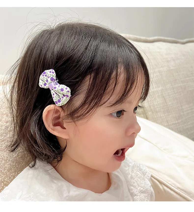 5 /10/14Pcs/Set Cute Bowknot Baby Girl Hair Clips Korean Flower Children  Sides Barrettes Baby Hair Accessories