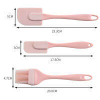 3PcsSet Kitchen Utensils Cooking Supplies Multi Purpose BluePink Cake Spatula Baking Tools SiliconePP Non-stick