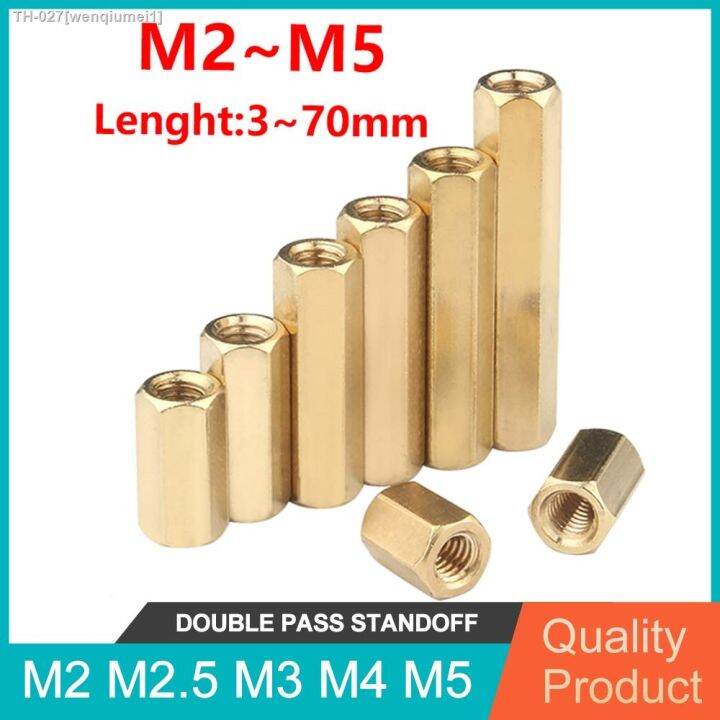 m2-m2-5-m3-m4-m5-double-pass-hex-brass-male-female-standoff-board-pillar-hexagon-thread-pcb-motherboard-spacer-nut-hollow-column